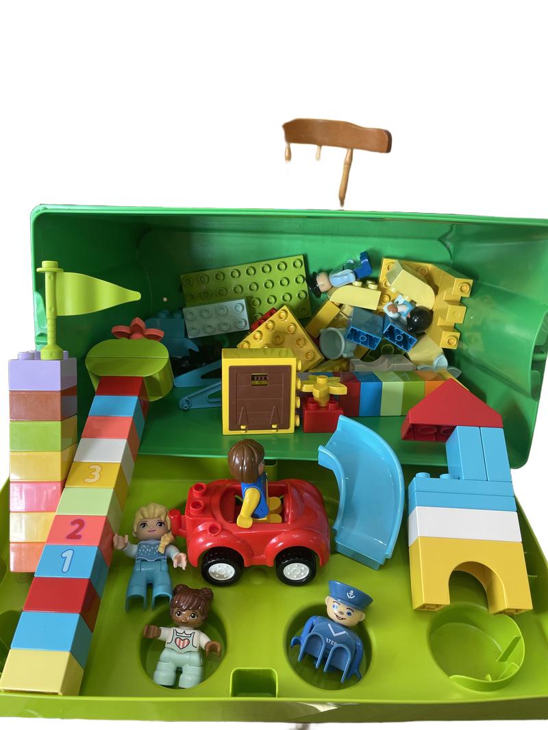 Preloved Toys - Green Lego Box With 80+ Duplo Pieces - Lego