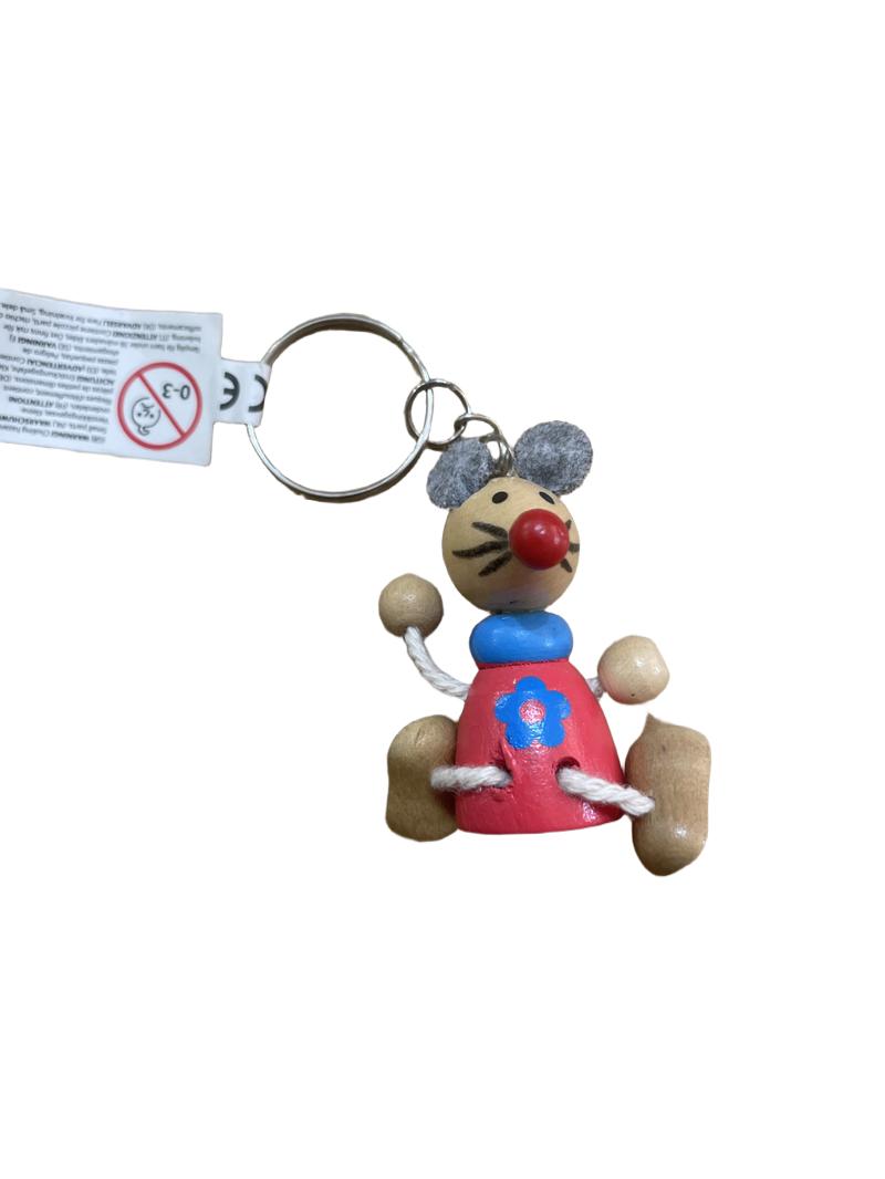 Preloved Henbrandt Ltd - Wooden Mouse Keyring.