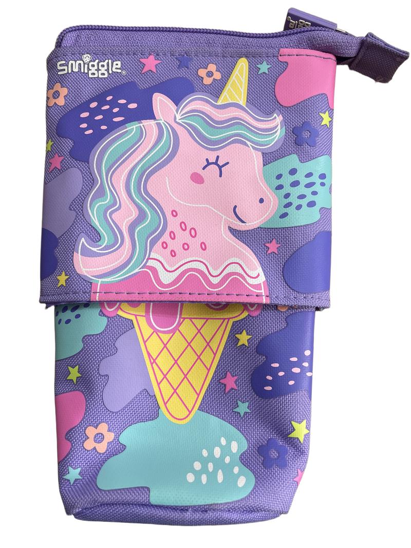 Preloved Smiggle - Purple Ice Cream Unicorn Expanding Pencil Case