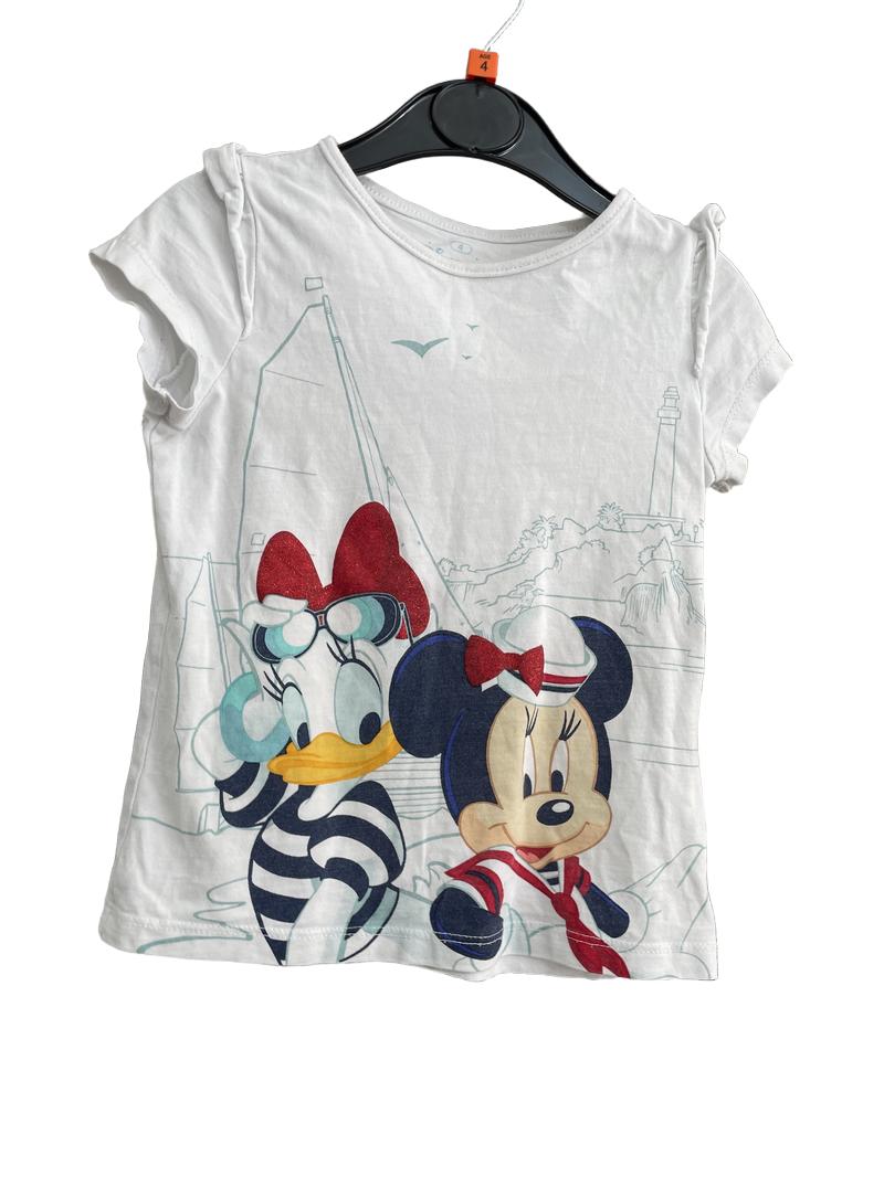 Preloved Disney - White Daisy And Minnie Short-sleeved T Shirt (4-5y)