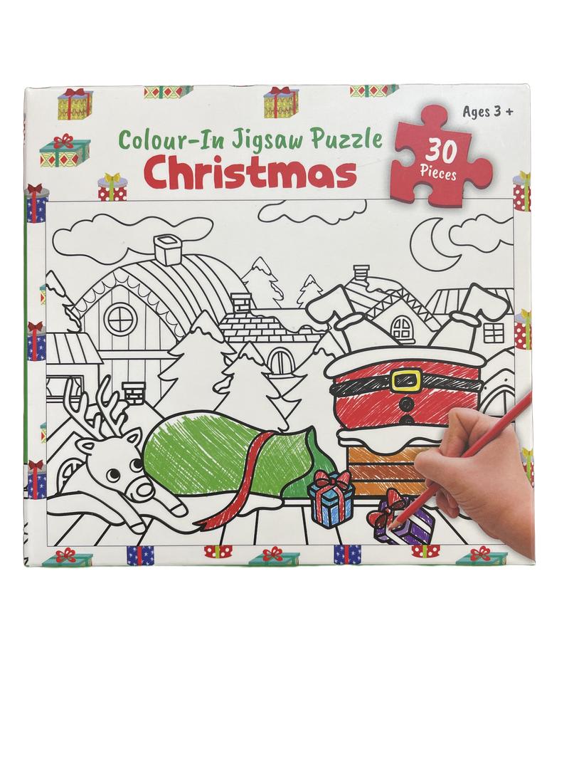 Preloved Colour-in Christmas Jigsaw Puzzle - Global Journey Gifts
