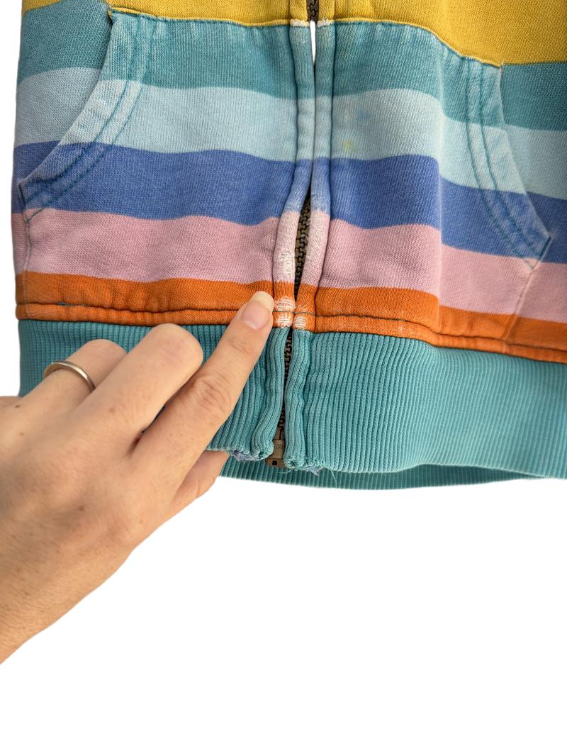 Preloved Frugi - Colourful Zip Up Hooded Sweatshirt Jacket. (2-3y)