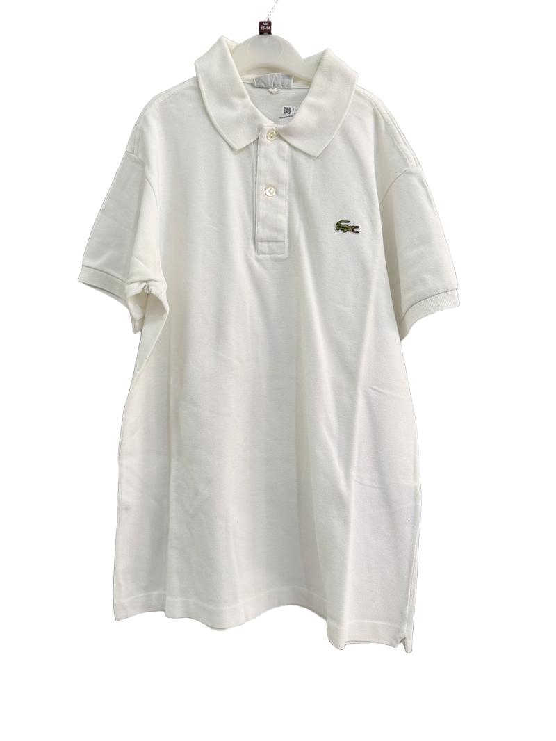 Preloved Lacoste - White Polo Shirt, Size 3 (13-14y)