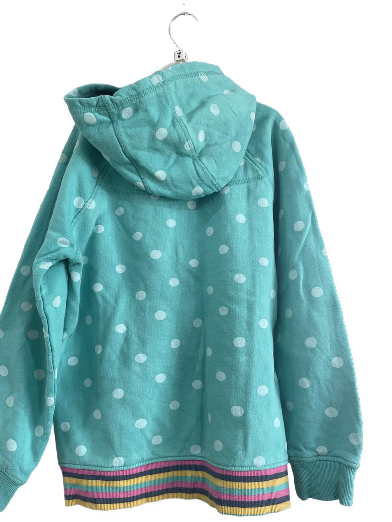 Preloved Frugi - Green Polka Dot Rainbow Zip Hoodie (9-10y) - Top