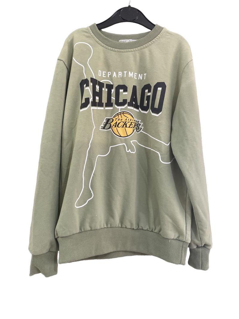 Preloved Sweet Junior - Green Chicago The Athletes Backers Jumper. (12y)