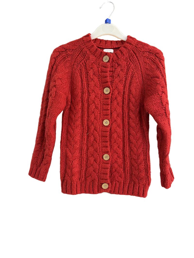 Preloved Next - Red Knit Cardigan (6-7y)