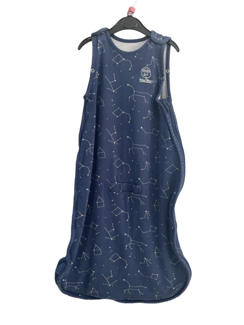 Preloved Woolino - Navy Constellation Print Merino Wool-lined Sleep Bag, 2-24 Months (0-6m, 6-12m, 12-18m, 18-24m)