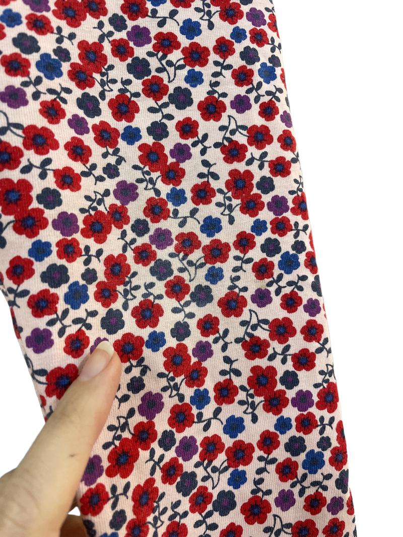 Preloved Polarn O. Pyret - Pink Floral Print Leggings (18-24m)