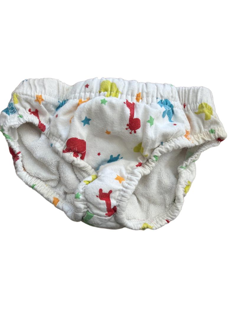 Preloved Mothercare - White Animal Print Swim Nappy (3-4y)