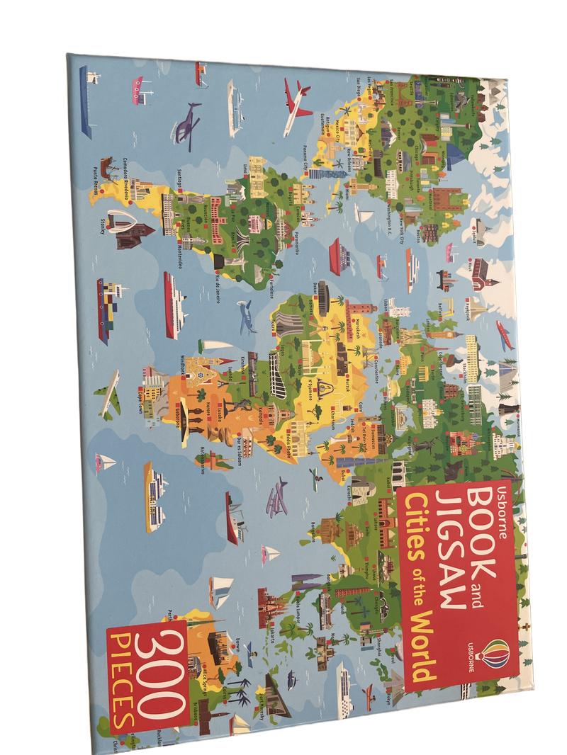 Preloved Toys - Book And Jigsaw Cities Of The World. - Usborne
