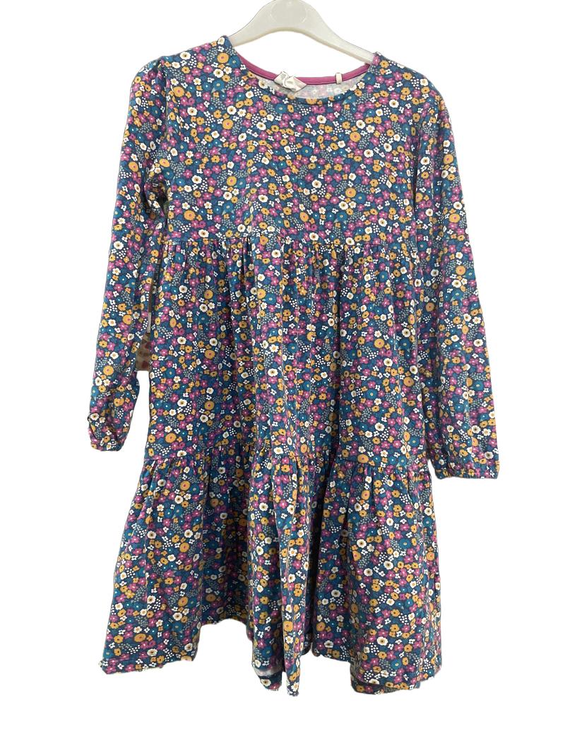 Preloved Kite - Long-sleeved Floral Print Dress. (9y)
