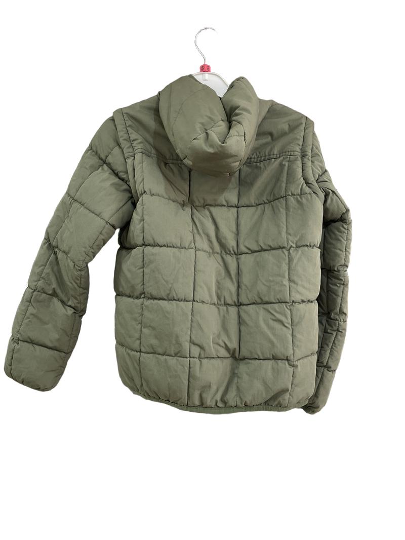 Preloved Fatface - Green Quilted Jacket With Removable Sleeves (10-11y)