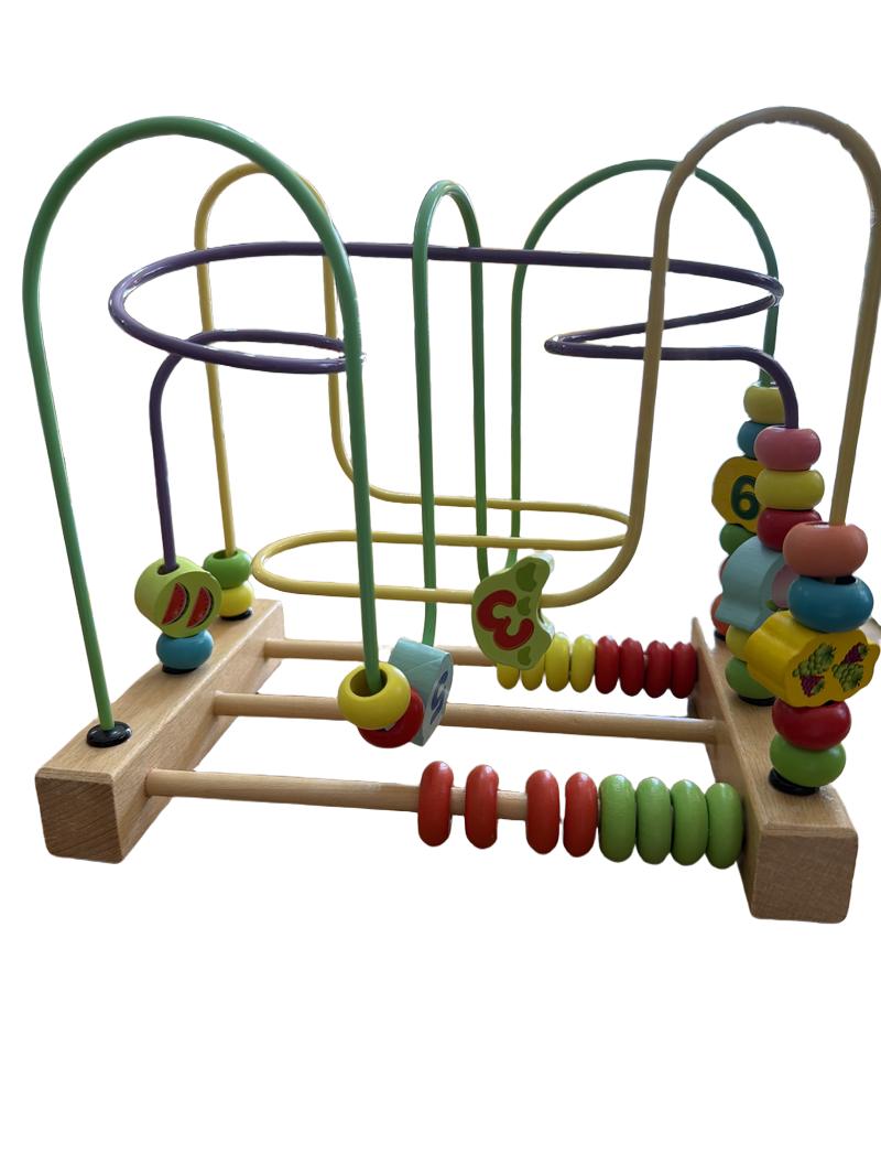 Preloved Toys - Wooden Wire Bead Maze - Unknown Brand