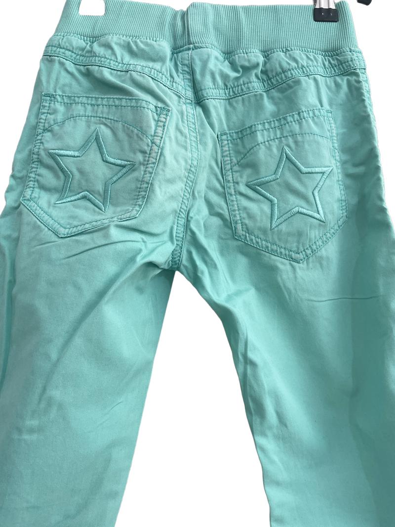 Preloved Villervalla - Green Adjustable Waist Canvas Trousers, 128 Cm (8-9y)