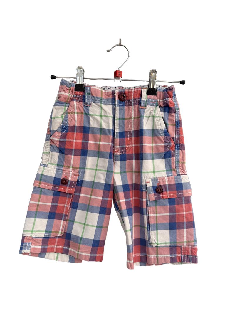 Preloved Mini Boden - Red Checked Cargo Shorts (7-8y)
