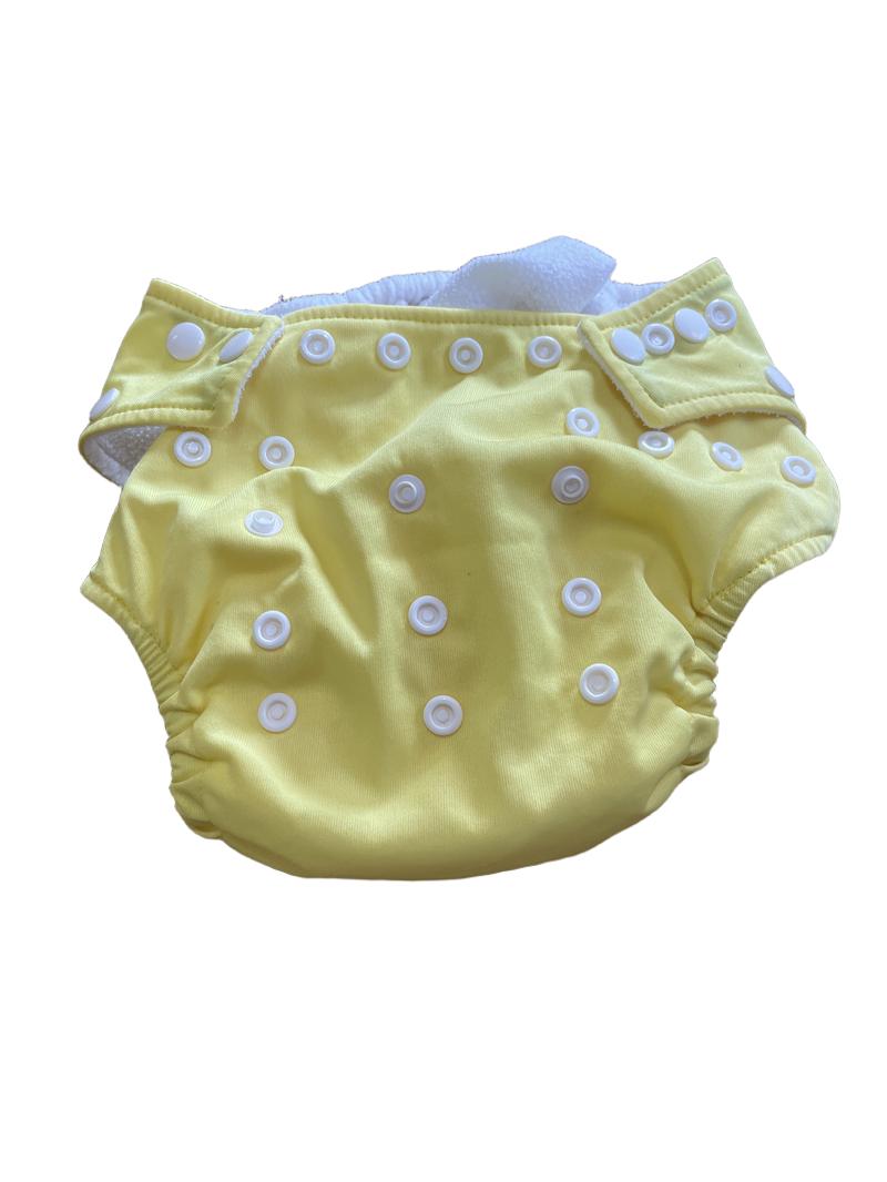 Preloved Little Lamb - Yellow Reusable Nappy (No Insert Included)