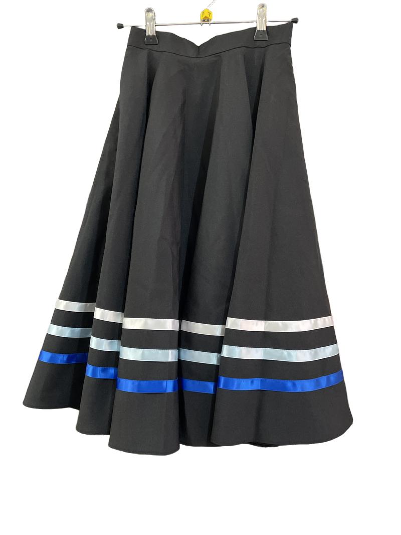 Preloved 1st Position - Black Character Skirt Multi Colour Ribbon Detailing, DW07 24/24 (7-8y) - Skirt