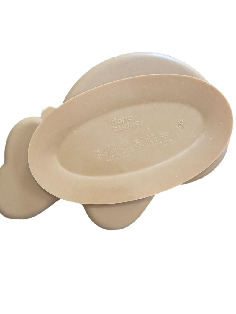 Preloved Done By Deer - Brown Silicone Suction Fish Weaning Plate