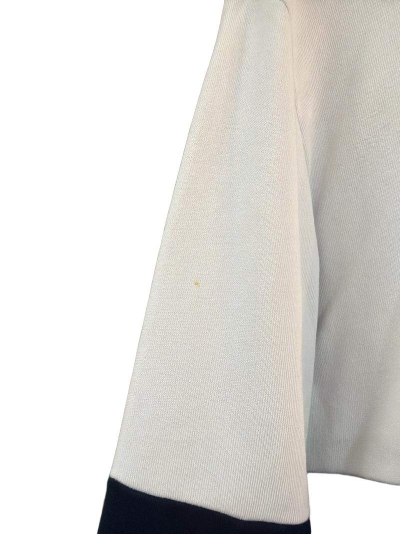 Preloved Adidas - White Blue Navy Colour Block Hoodie (11-12y)