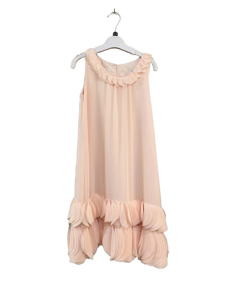 Preloved Monsoon - Pink Sleeveless Chiffon Petal Dress (11-12y)
