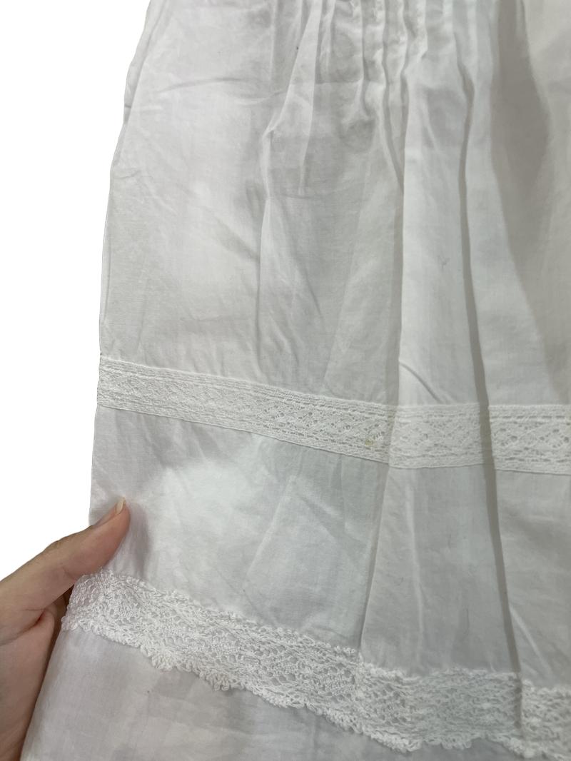 Preloved Gap Kids - White Sleeveless Pleated Top (6-7y)