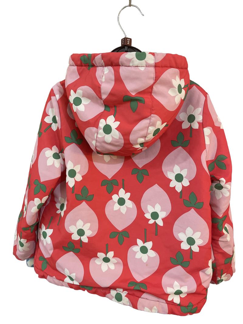 Preloved Mini Boden - Red Green Flower Jacket (2-3y)