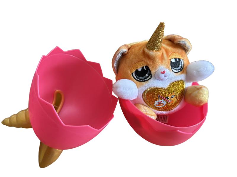 Preloved Toys - Orange Gold Sparkle Rainbowcorn In Pink Egg - Zuru