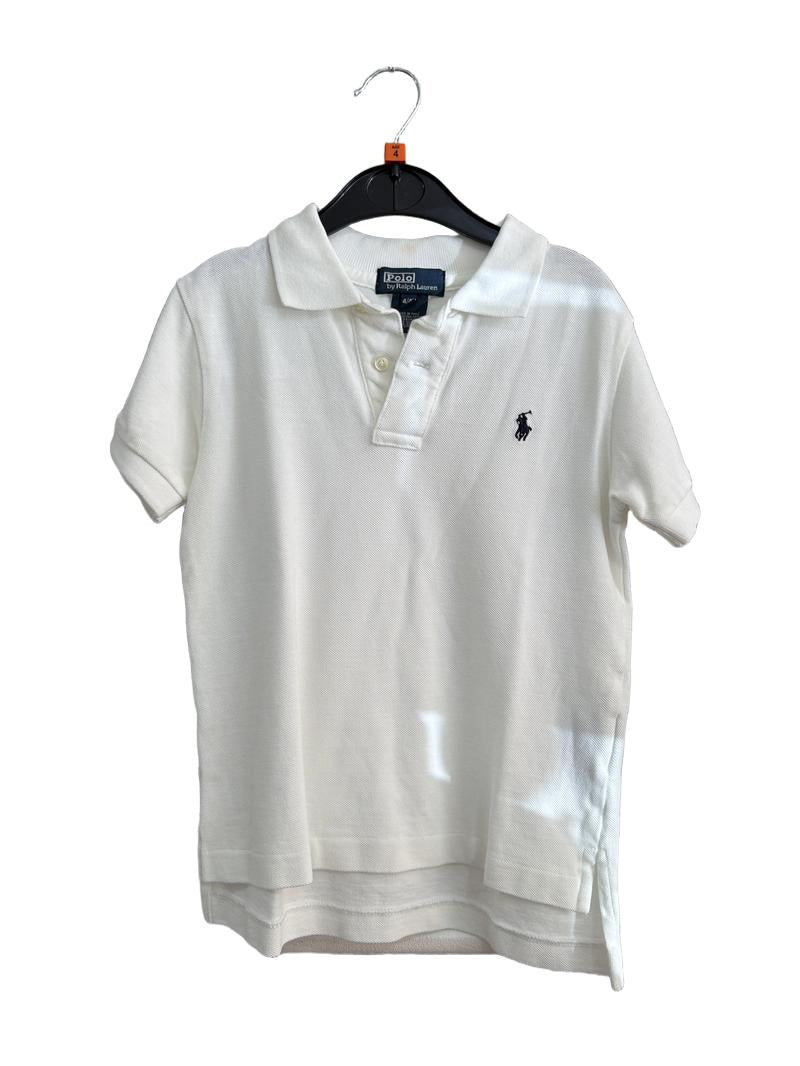 Preloved Polo Ralph Lauren - White Short-sleeved Polo Shirt (4-5y)