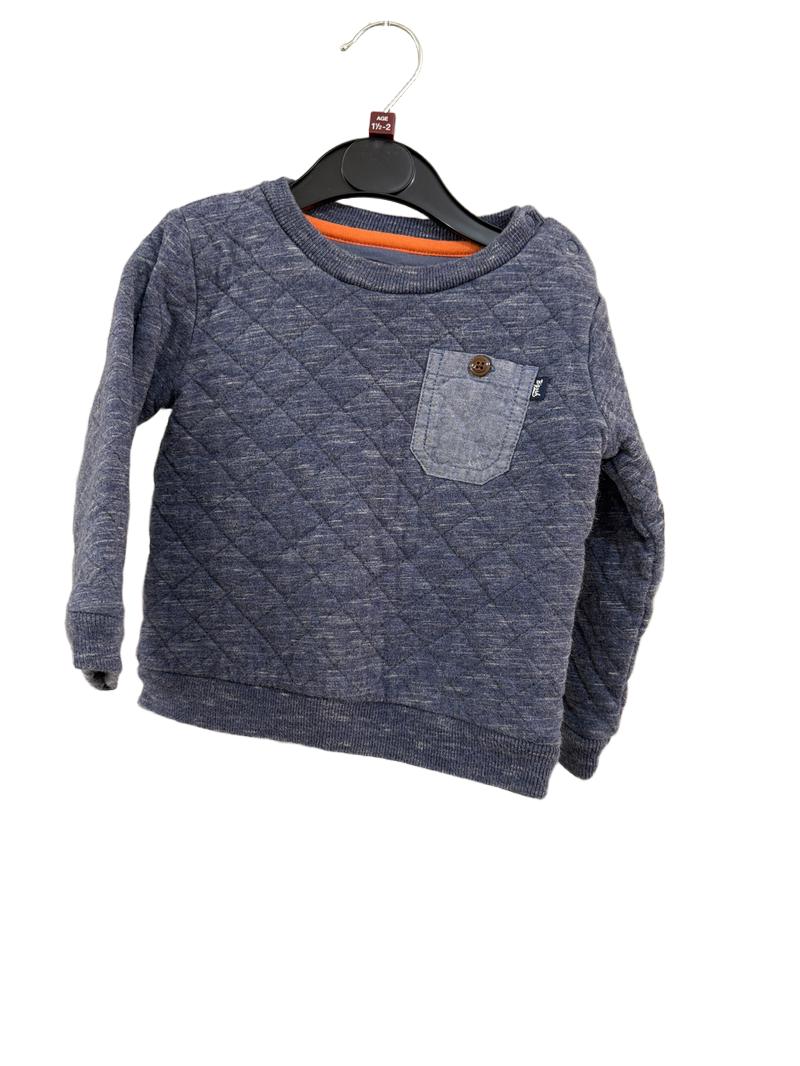 Preloved OshKosh B'Gosh - Navy Quilted Jumper (18-24m)