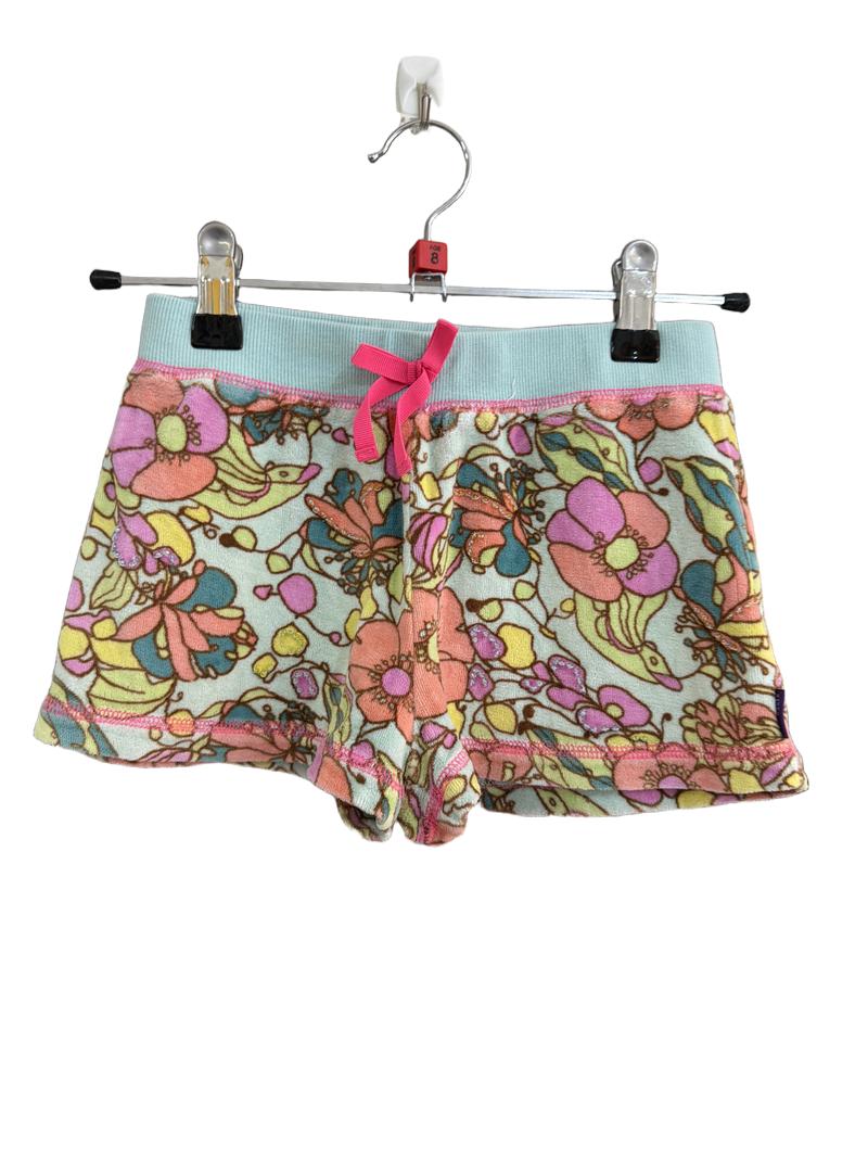 Preloved Baker By Ted Baker - Multicolour Velour Sequin Floral Print Shorts (8-9y)