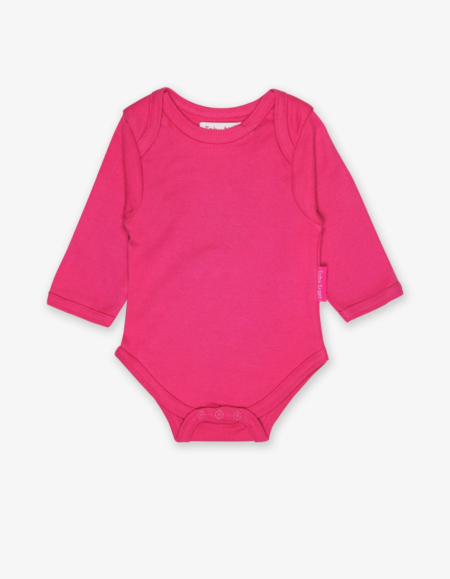 Organic Pink Basic Long-Sleeved Baby Bodysuit