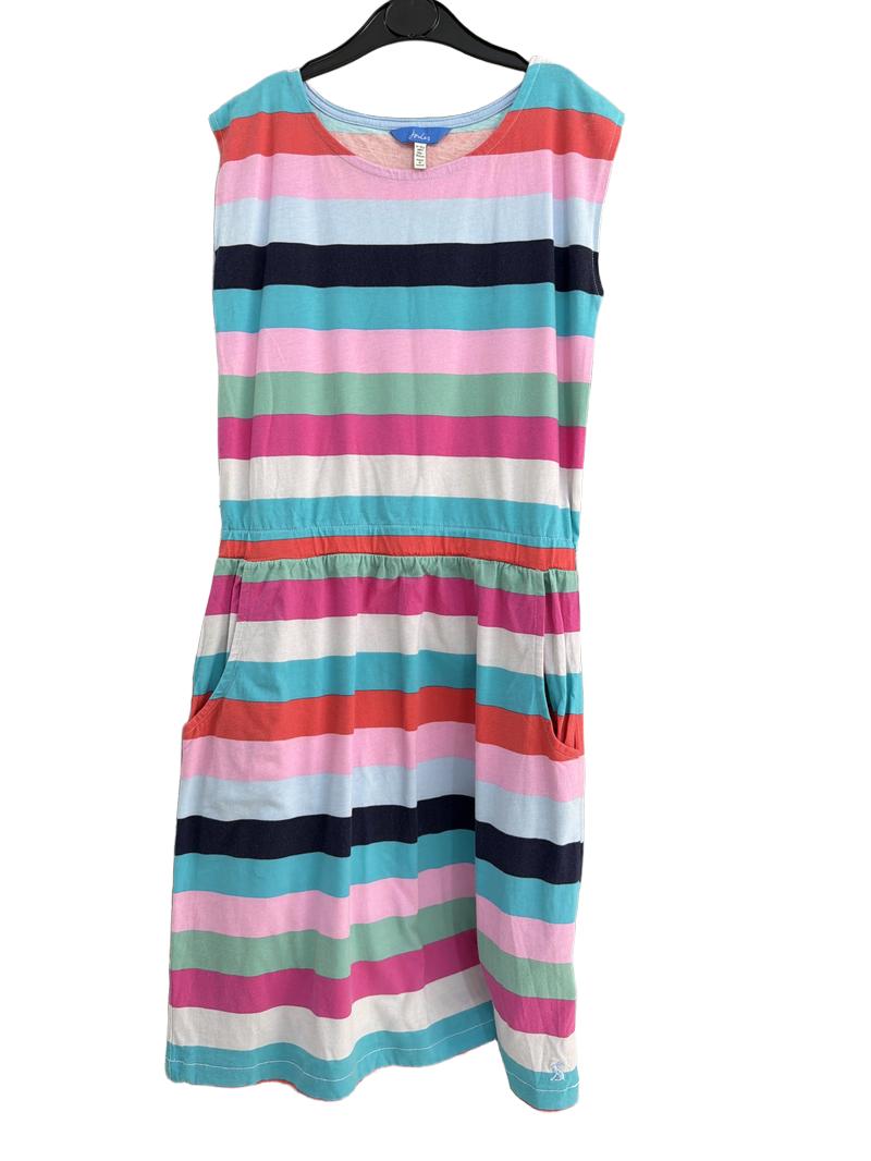 Preloved Joules - Multicolour Striped Sleeveless Dress (11-12y)