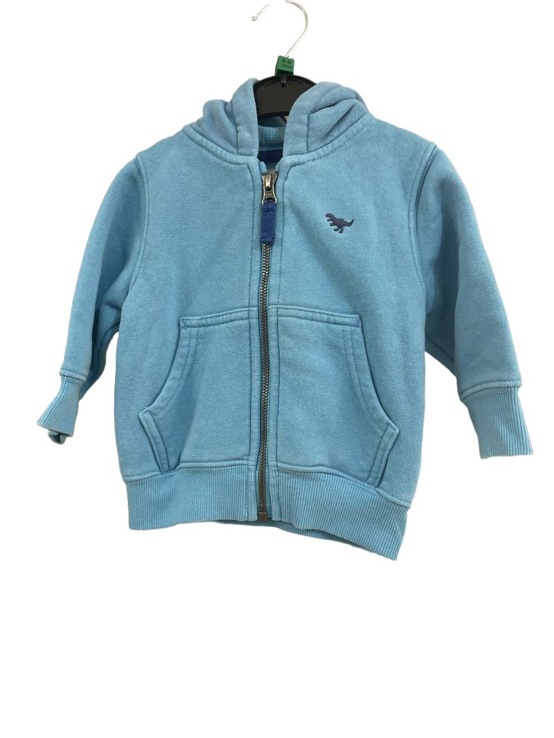 Preloved Next - Blue Zip Up Jumper Dinosaur Embroidery (6-9m)