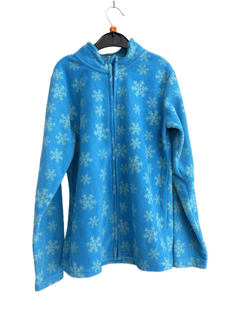 Preloved Crivit Outdoor - Blue Snowflake Fleece Jacket. (10-11y)