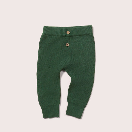 Little Green Radicals Olive Knitted Joggers