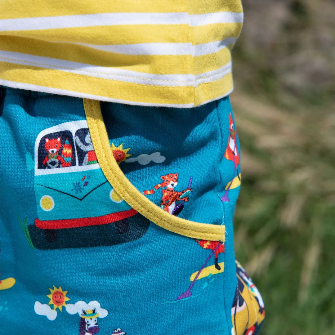 Ducky Zebra Organic Cotton Joggers with Campervan and Paddleboard Print