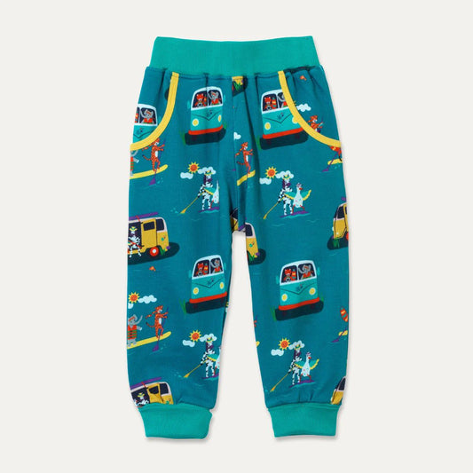 Ducky Zebra Organic Cotton Joggers with Campervan and Paddleboard Print