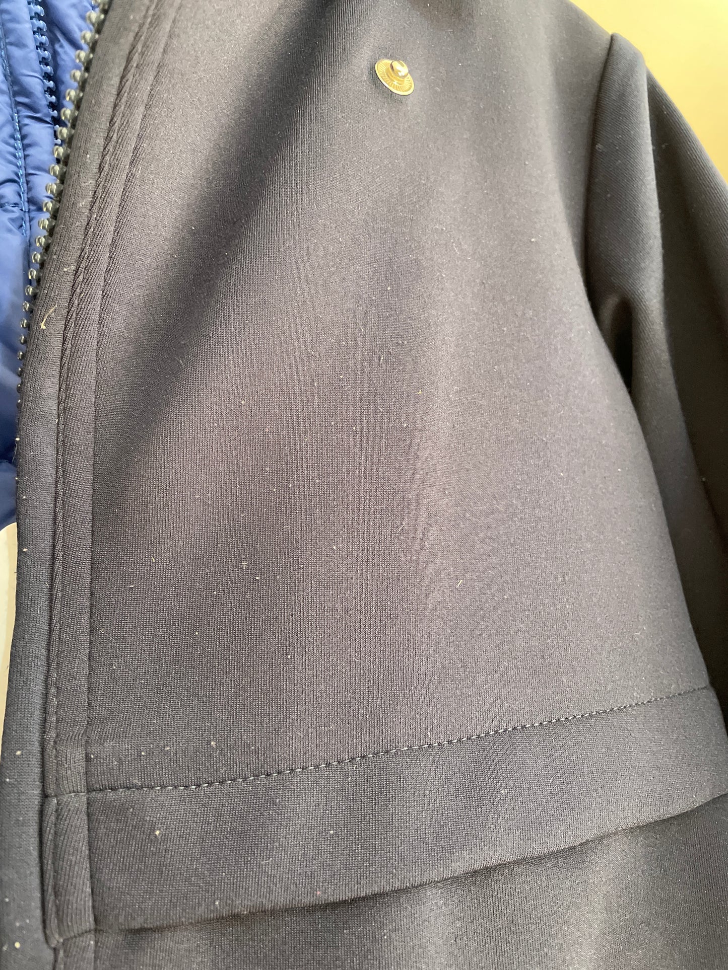 Preloved Frankie Morello navy jacket with removable puffer vest 4y