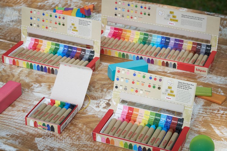 Kitpas Rice Wax Crayon Medium 12 Colours