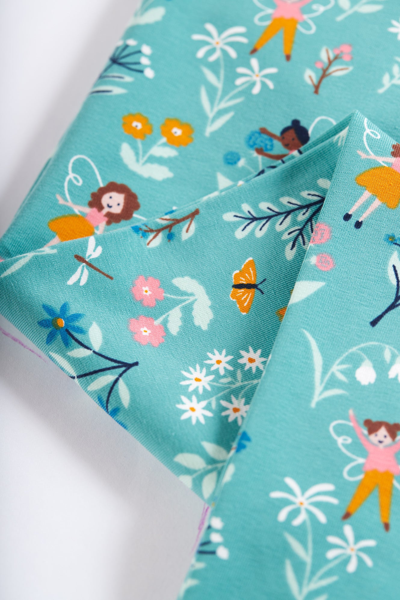 Frugi Libby Printed Leggings - Moss Forest Fairies