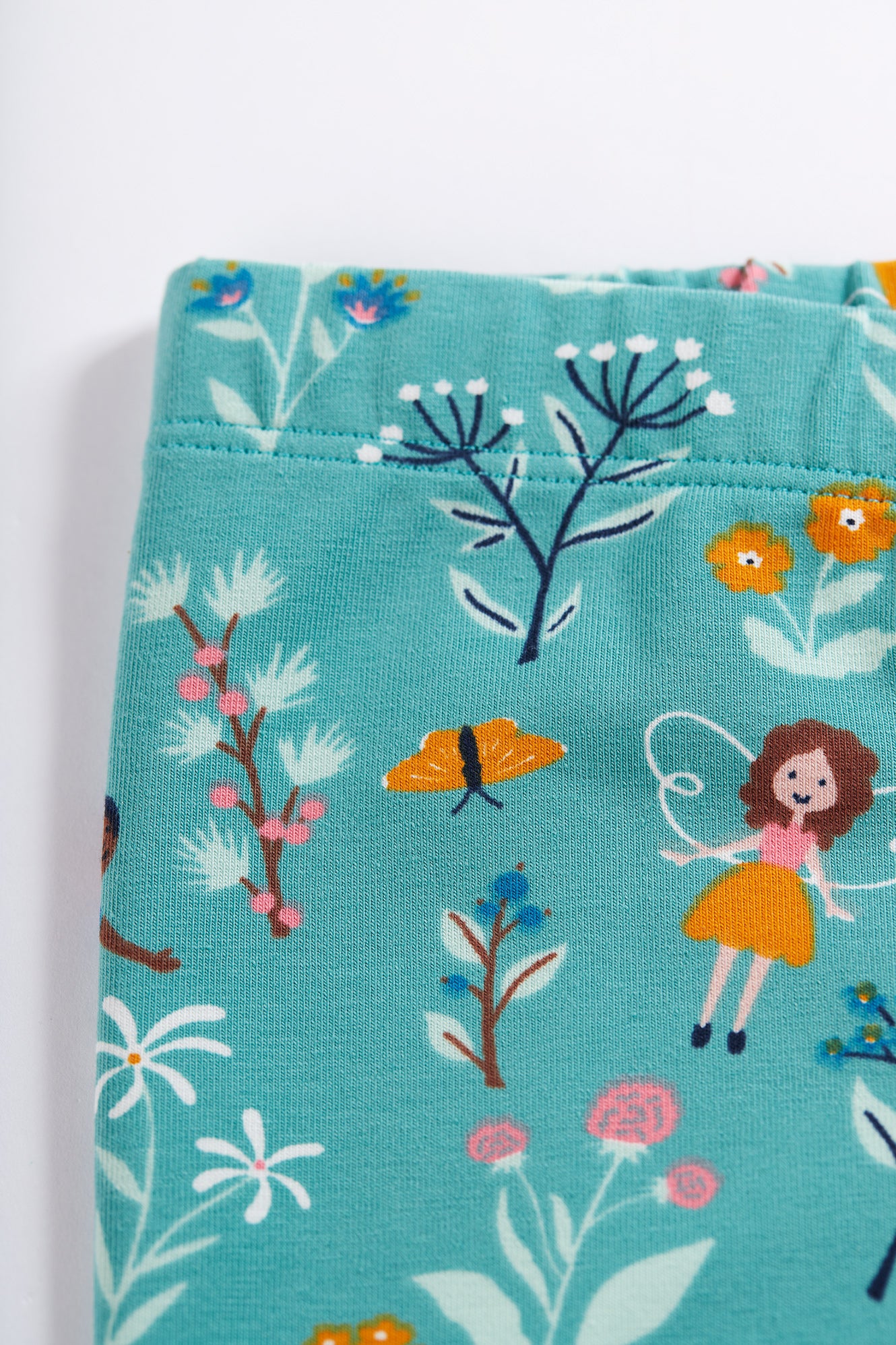 Frugi Libby Printed Leggings - Moss Forest Fairies