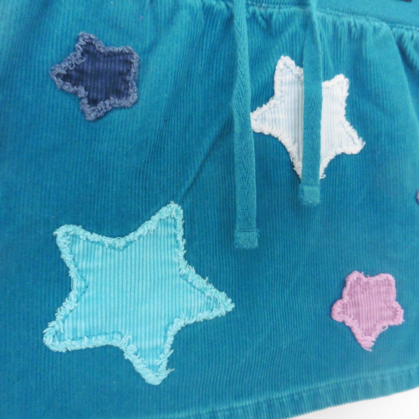 Preloved Boden Blue Cord Skirt with Stars 2-3y