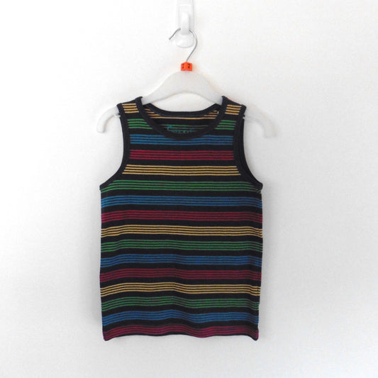 Preloved Frugi rainbow stripe vest 4-5y