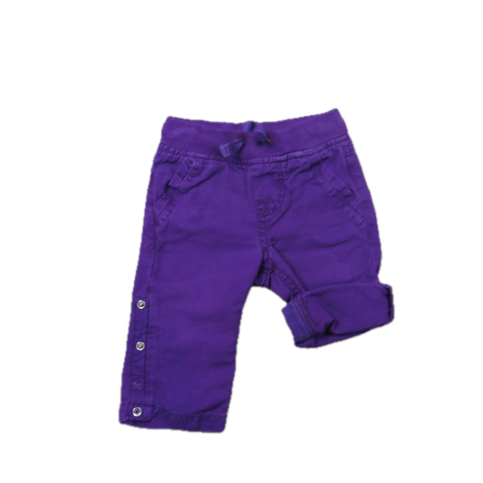 Preloved Polarn O Pyret Purple Roll-up Trousers 6-9m