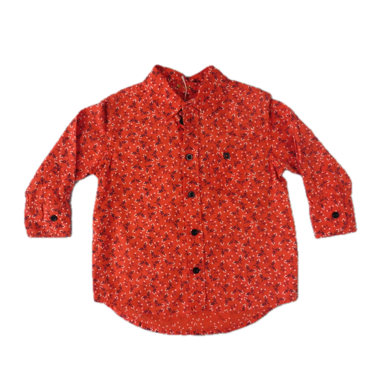 Preloved Polarn O Pyret Red Long Sleeve Shirt 9-12m