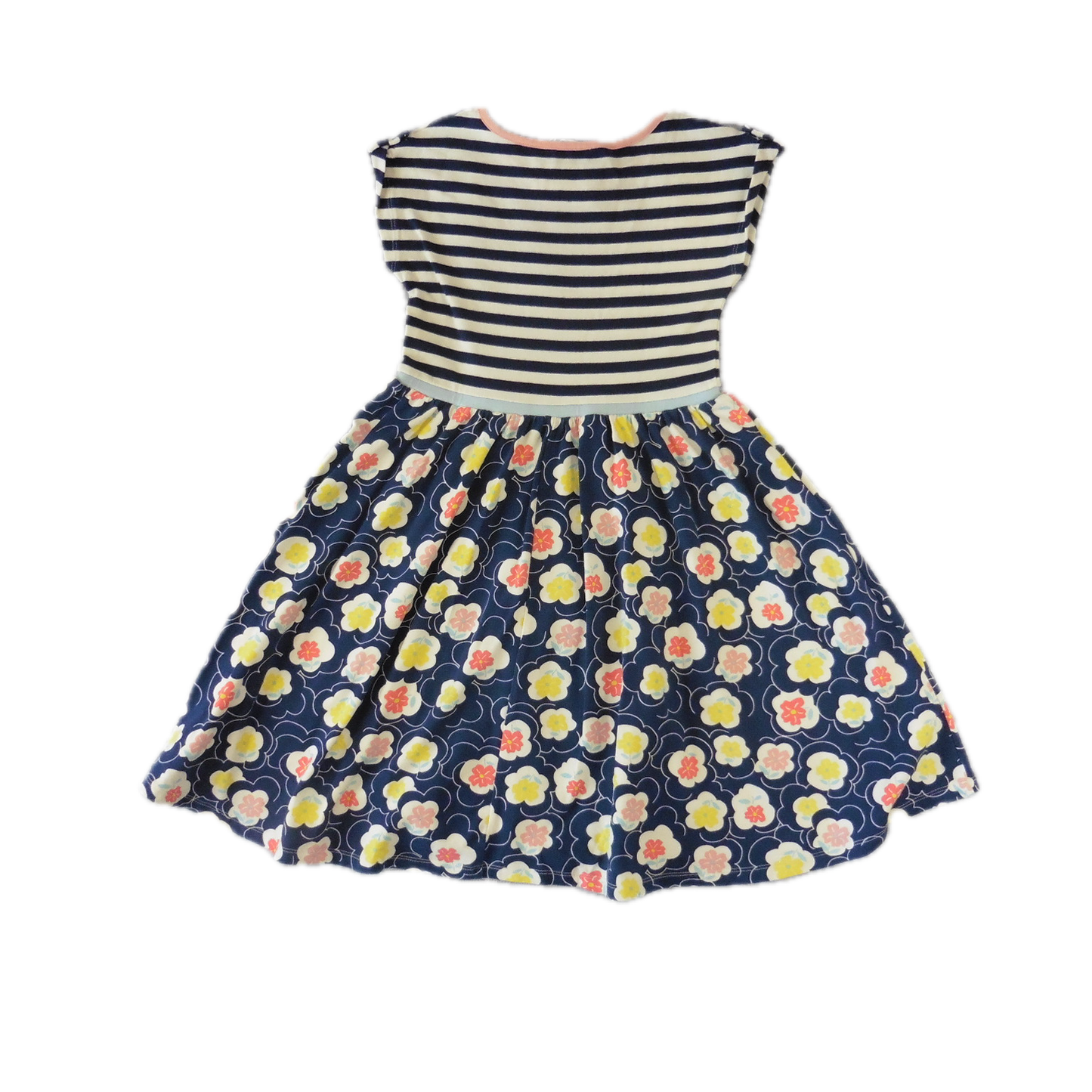 Preloved John Lewis Stripe & Floral Dress 9y