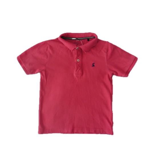 Preloved Joules polo shirt dark pink 8y