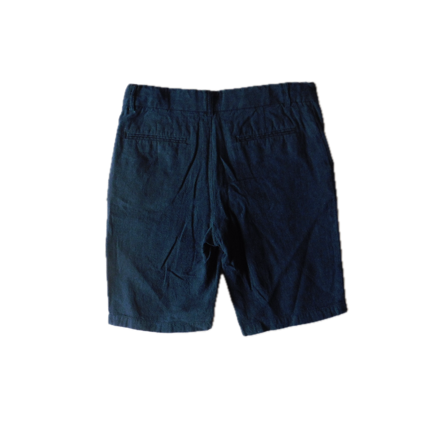 M&S Navy linen shorts 11-12y