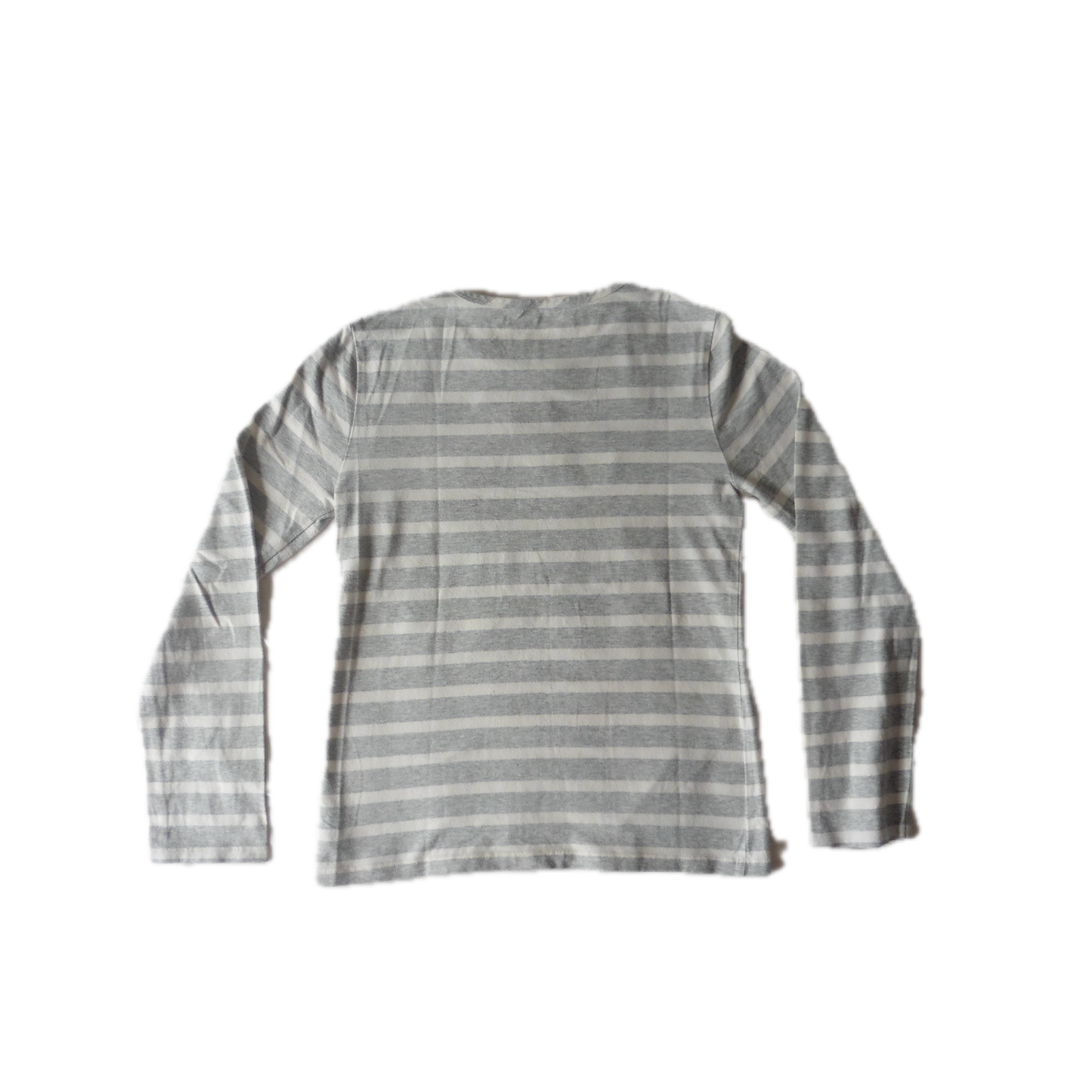 John Lewis Long Sleeve Top grey/white stripe 11y
