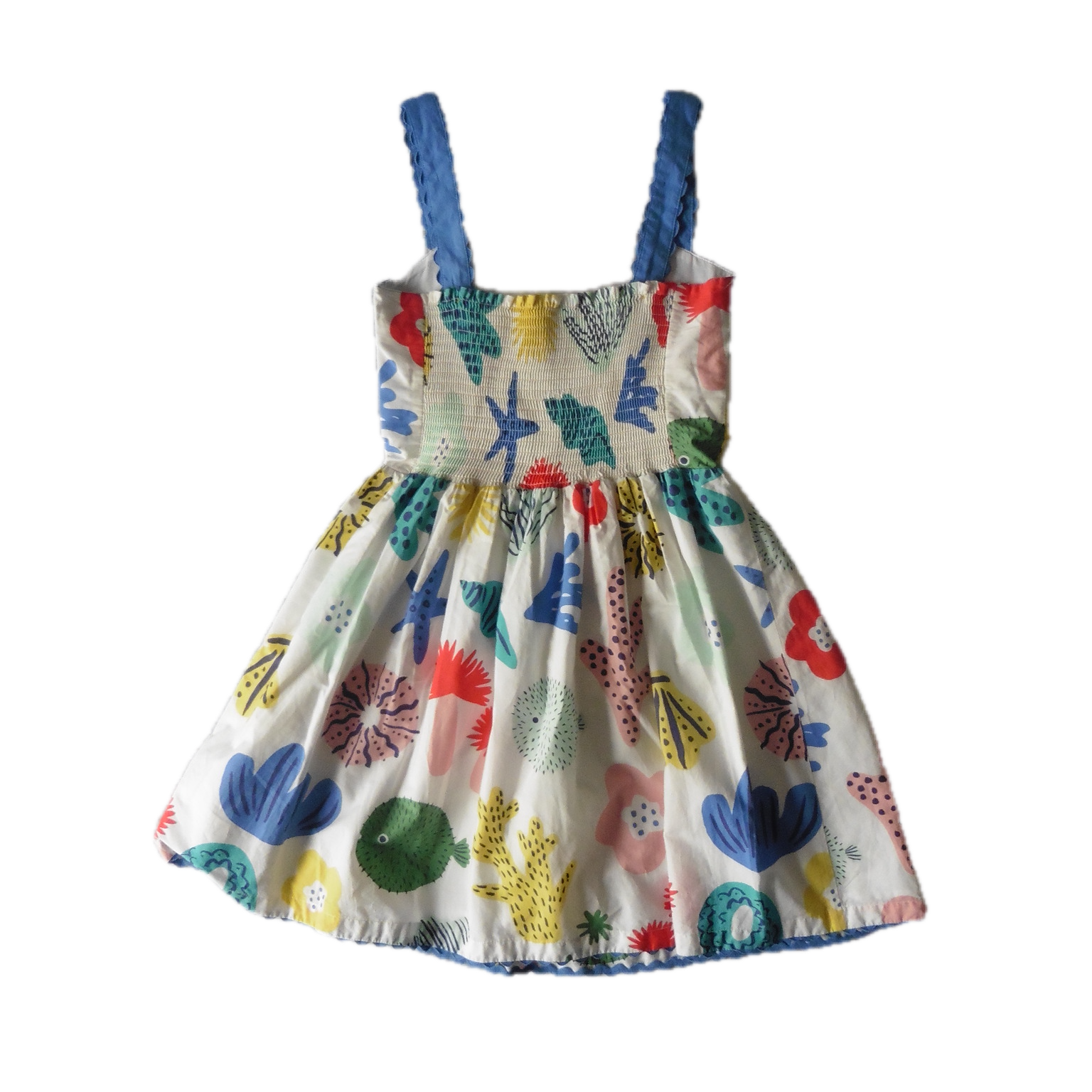 Boden White Dress with Seashells 11-12y